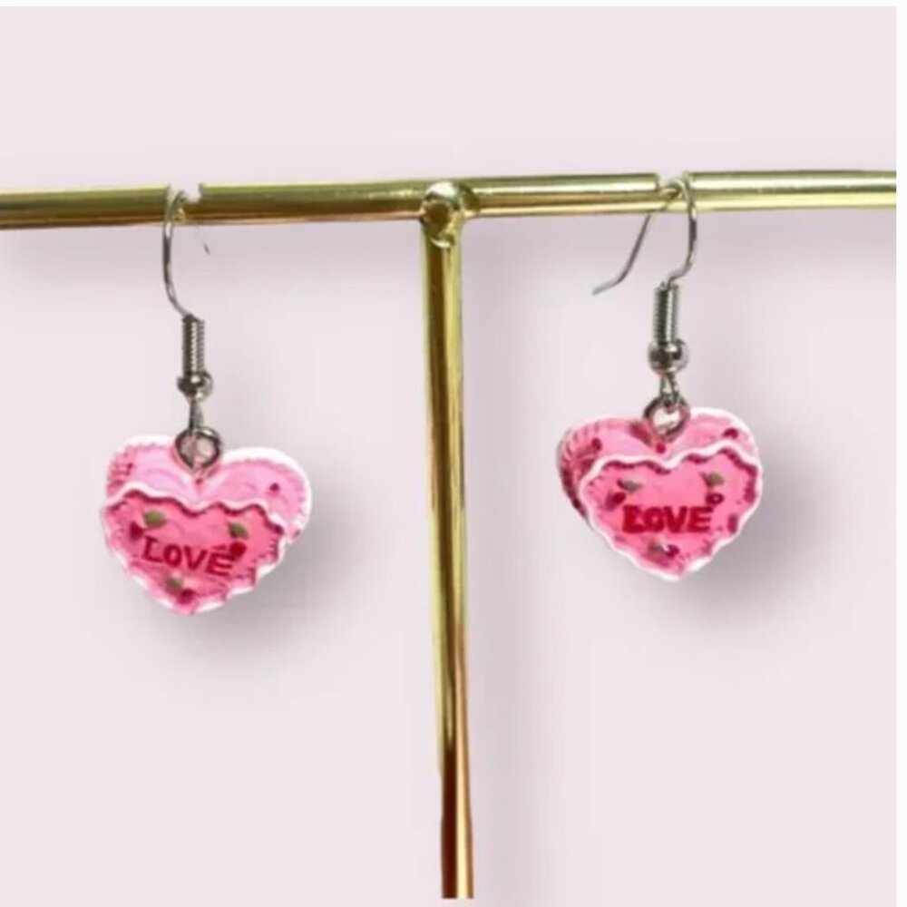 ⭐️❤️ FREE Cake Birthday Sweet Food Snack Love Romantic Drop Pop Artsy Earrings